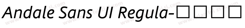Andale Sans UI Regula字体转换